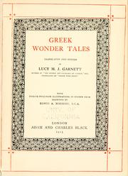 Cover of: Greek wonder tales by Lucy Mary Jane Garnett