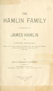Cover of: The Hamlin family by Henry Franklin Andrews