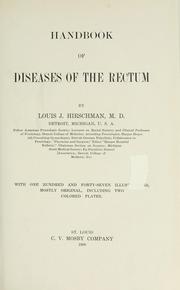 Cover of: Handbook of diseases of the rectum