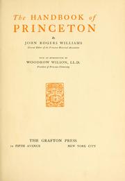 Cover of: handbook of Princeton