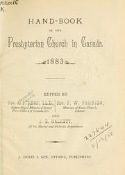 Cover of: Hand-book of the Presbyterian Church in Canada, 1883 by Kemp, Alexander F.