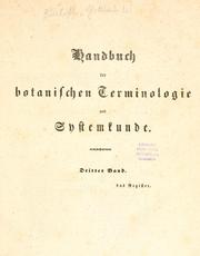 Cover of: Handbuch der botanischen Terminologie und Systemkunde by Gottlieb-Wilhelm Bischoff