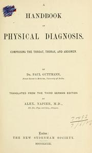 A handbook of physical diagnosis by Paul Guttmann