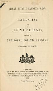 Cover of: Hand-list of Coniferae, grown in the Royal Botanic Gardens.