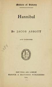 Cover of: Hannibal ... by Jacob Abbott