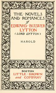 Cover of: Harold. by Edward Bulwer Lytton, Baron Lytton