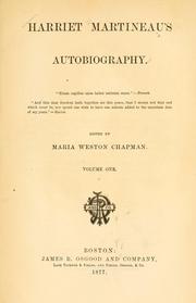 Cover of: Harriet Martineau's autobiography. by Harriet Martineau