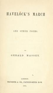 Cover of: Havelock's march and other poems by Gerald Massey
