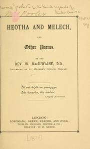 Cover of: Heötha and Melech by William MacIlwaine