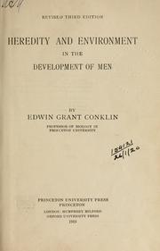 Cover of: Heredity and environment in the development of men.