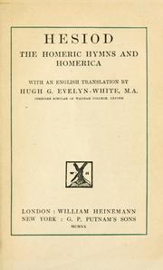 Cover of: Hesiod, the Homeric hymns, and Homerica