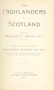Cover of: The Highlanders of Scotland by William Forbes Skene