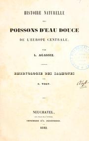 Cover of: Histoire naturelle des poissons d'eau douce de l'Europe centrale