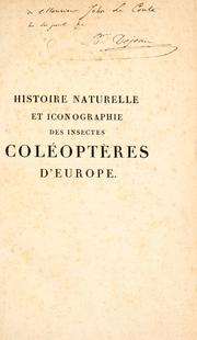 Cover of: Histoire naturelle et iconographie des insectes coléoptères d'Europe
