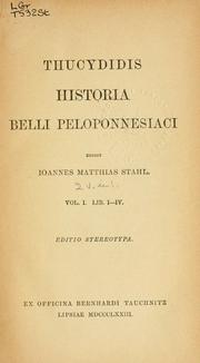 Cover of: Historia belli Peloponnesiaci by Thucydides