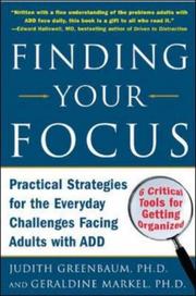 Cover of: Finding Your Focus by Judith  Greenbaum, Geraldine  Markel