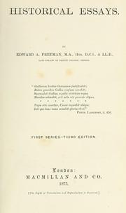 Cover of: Historical essays. by Edward Augustus Freeman
