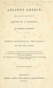 Cover of: Historical researches into the politics, intercourse, and trade of the principal nations of antiquity. by A. H. L. Heeren