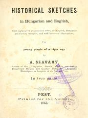 Cover of: Historical Sketches in Hungarian and English | Antal SzavГЎry