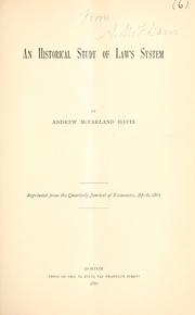 Cover of: historical study of Law's system.