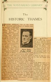 The historic Thames by Hilaire Belloc