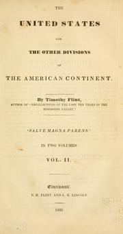 Cover of: The history and geography of the Mississippi valley. by Timothy Flint