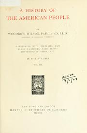 Cover of: A history of the American people by Woodrow Wilson