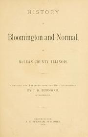 Cover of: History of Bloomington and Normal by John H. Burnham