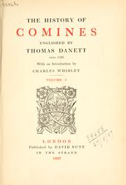 Cover of: The history of Comines by Philippe de Commynes