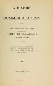 A history of Dummer Academy by Nehemiah Cleaveland