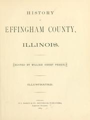 Cover of: History of Effingham county, Illinois by William Henry Perrin