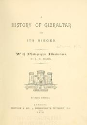 Cover of: A history of Gibraltar and its sieges by Frederic George Stephens
