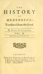Cover of: The history of Herodotus by Herodotus