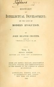 History of intellectual development by John Beattie Crozier