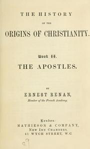 Cover of: history of the origins of Christianity.