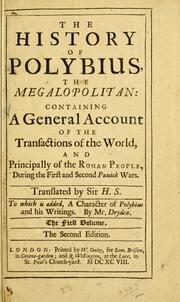 The History Of Polybius The Megalopolitan 1698 Edition Open Library