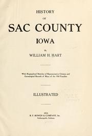 Cover of: History of Sac County, Iowa by William H. Hart