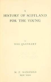 Cover of: A history of Scotland for the young