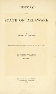 Cover of: History of the state of Delaware