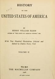 Cover of: History of the United States of America by Elson, Henry William, Elson, Henry William