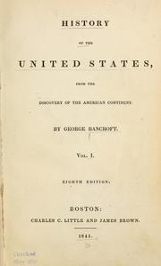 Cover of: History of the United States by George Bancroft