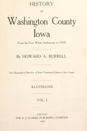 Cover of: History of Washington County, Iowa by Howard A. Burrell