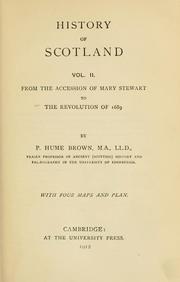 Cover of: History of Scotland by Peter Hume Brown, Peter Hume Brown