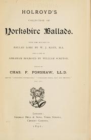 Collection of Yorkshire ballads by Abraham Holroyd