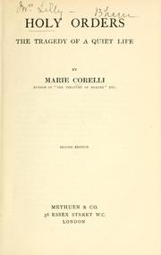 Cover of: Holy orders by Marie Corelli