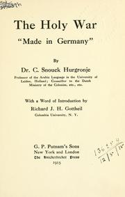 Cover of: The holy war made in Germany. by C. Snouck Hurgronje