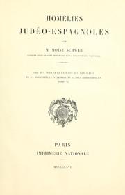 Cover of: Homélies judéo-espagnoles