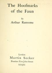 Cover of: The hoofmarks of the faun