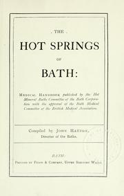 Cover of: The hot springs of Bath by John Hatton