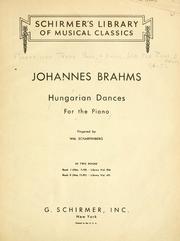 Cover of: Hungarian dances: for the piano